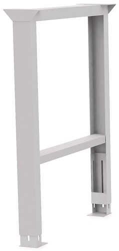 Werkbankfuß verstellb.H719-1019xB150mm lichtgrau BEDRUNKA+HIRTH