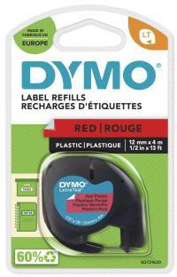 DYMO Schriftbandkassette LetraTag S0721630 12mmx4m sw auf rt