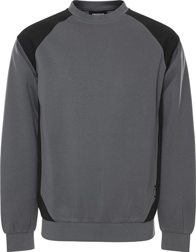 FRISTADS Sweatshirt 7148 GSM Gr.L grau/schwarz