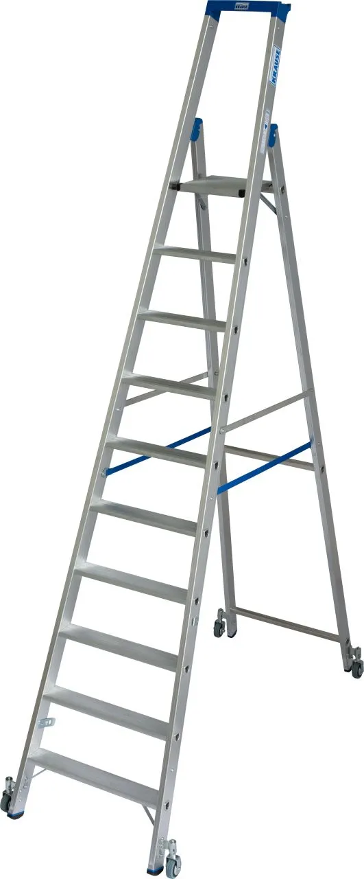 Krause STABILO Stufen-StehLeiter fahrbar 1x10 Stufen