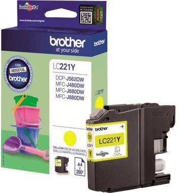 Brother Tintenpatrone LC221Y 260Seiten gelb