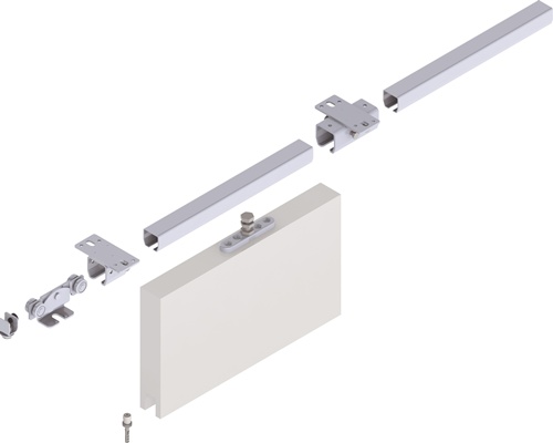 Erweiterungsset Schiebetorgarnitur Pro 100 Decke blau verz.L.2000mm