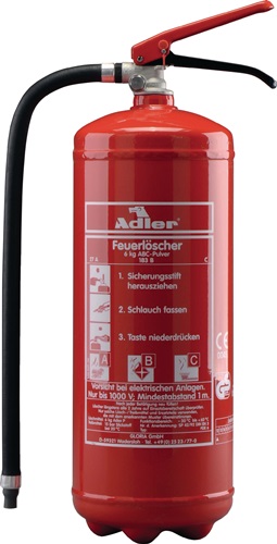 Pulverfeuerlöscher Adler mit Wandhalter