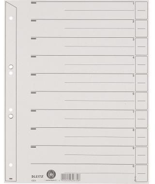 Leitz Trennblatt 16540085 A4 200g Karton grau 100 St./Pack.