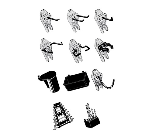 Werkzeughaken-Mixset 84tlg. f.Art.Nr.795605,795584,795698-699 Clip Mix 84