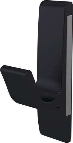 Magnet-Mantelhaken 0150 einfach A.40mm Alu.schwarz ku.-besch.H.85mm HERMETA