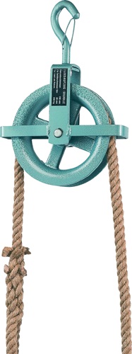 Baurolle Seilrad-D.190mm m.Hakensicherung u.Kreuzbügel BRAUN