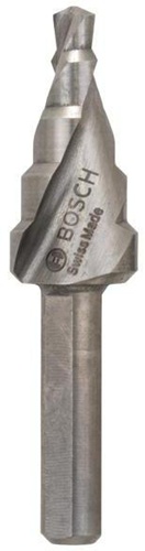 Bosch Stufenbohrer Stufen-D.4-12mm Schaft-D.6mm L.65mm HSS blank 5 Stufen