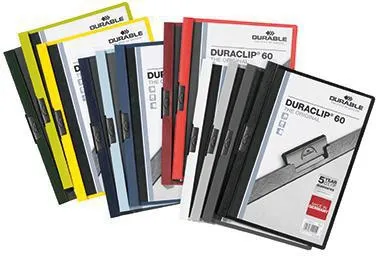 DURABLE Klemmmappe DURACLIP 60 220900 A4 sort. 25 St./Pack.