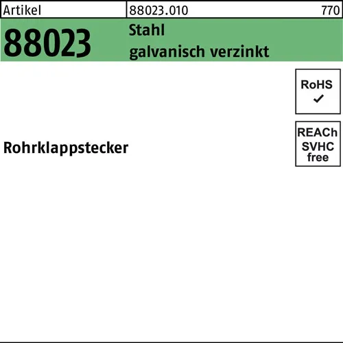 Rohrklappstecker R 88023 8x 50x 25 Stahl galv.verz. 50 Stück