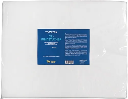TECWERK Ölbindetücher L.40cm B.50cm S.0,5cm 10x20 Tü.Krt.