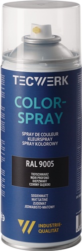 TECWERK Colorspray tiefschwarz seidenmatt RAL 9005 400ml Spraydose 