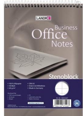 Landre Stenoblock 100050287 DIN A5 liniert +Mittellinie 40Blatt