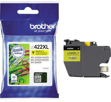 Brother Tintenpatrone LC422XLY 1.500Seiten gelb