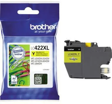 Brother Tintenpatrone LC422XLY 1.500Seiten gelb