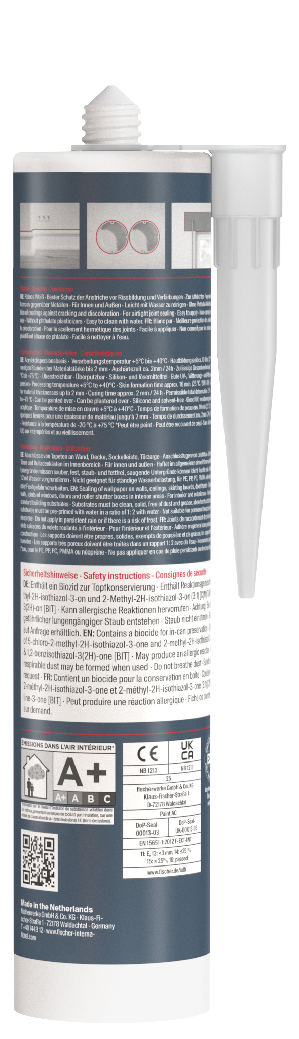 fischer Premium Maleracryl Paint AC (DMA) weiß 310 ml