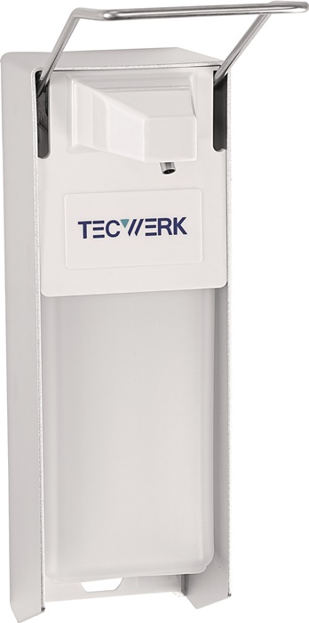 Desinfektions- u.Spender H165xB95xT290ca.mm ABS m.Hebel weiß 1l TECWERK