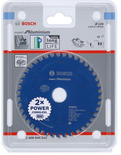 Bosch Kreissägeblatt Expert for Aluminium D.120mm Bohrung 20mm 42Zähne HLTCG