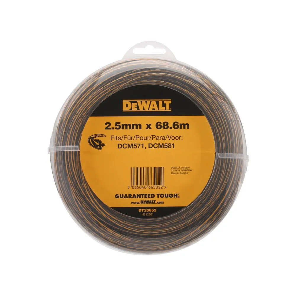 DEWALT DT20652-QZ Trimmer-Faden, 68,6 m / 2,5 mm