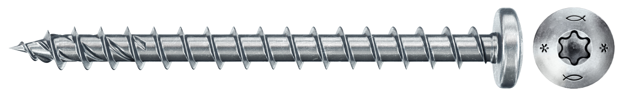 fischer PowerFast FPF II PTF 5,0 x 70 BC 50 Panhead mit Innenstern TX Vollgewinde galvanisch verzinkt, blau passiviert