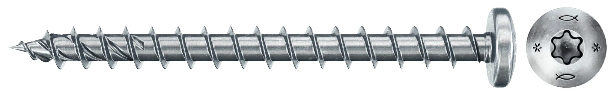 fischer PowerFast FPF II PTF 5,0 x 70 BC 50 Panhead mit Innenstern TX Vollgewinde galvanisch verzinkt, blau passiviert