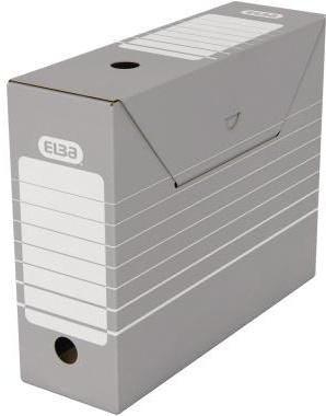 ELBA Archivschachtel tric 100552039 9,5x26,5X34cm Pappe grau/weiß