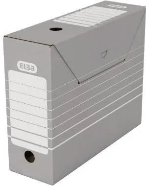ELBA Archivschachtel tric 100552039 9,5x26,5X34cm Pappe grau/weiß
