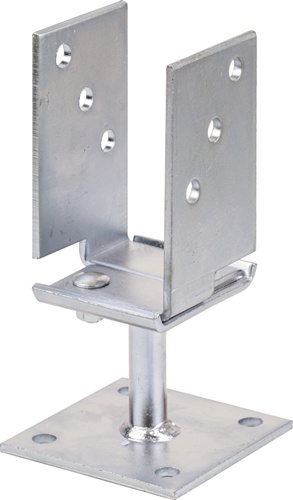 U-Pfostenträger 71-131x110x70x100mm galv.verz.d.pass.breiverstel,zum Aufschr.GAH