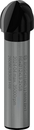 Bosch Hohlkehlfräser Arbeits-L.9,5mm D.12mm L.40mm Radius 6mm Schaft 8mm
