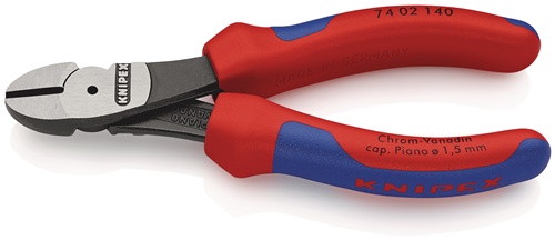 Kraftseitenschneider L.140mm pol.Form 0 Mehrkomp.-Hüllen KNIPEX