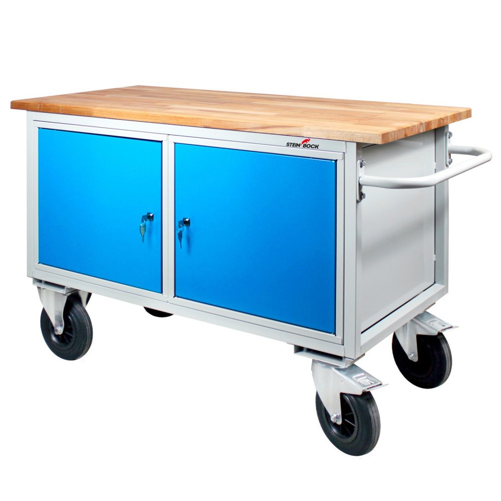 Steinbock® Werkbank Motion, verfahrbar, 2 Türen, TK 500 kg