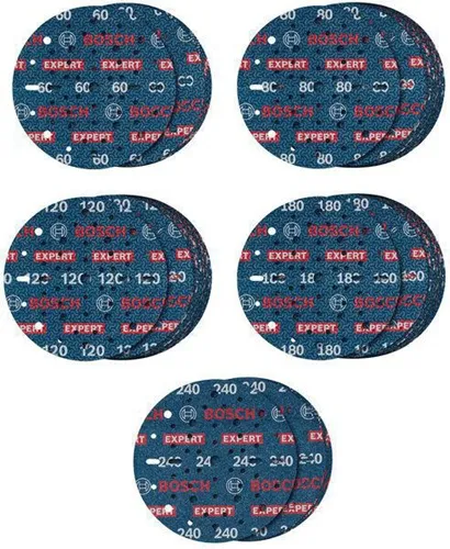 Bosch Folienschleifscheiben-Set EXPERT O780 55tlg. D.150mm Körnung 60/80/120/180/240
