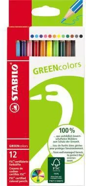 STABILO Farbstift GREENcolors 6019/2-121 sortiert 12 St./Pack.