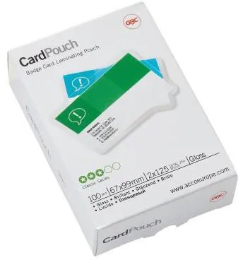 GBC Folientasche CardPouch 3743177 67x99mm 125mic 100 St./Pack.