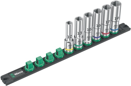 Steckschlüsseleinsatzset Deep 1 9-tlg.Antr.12,5mm (1/2) Zoll WERA
