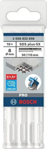 Bosch Hammerbohrer PRO Arbeits-L.50mm D.8mm L.110mm SDS plus-5X