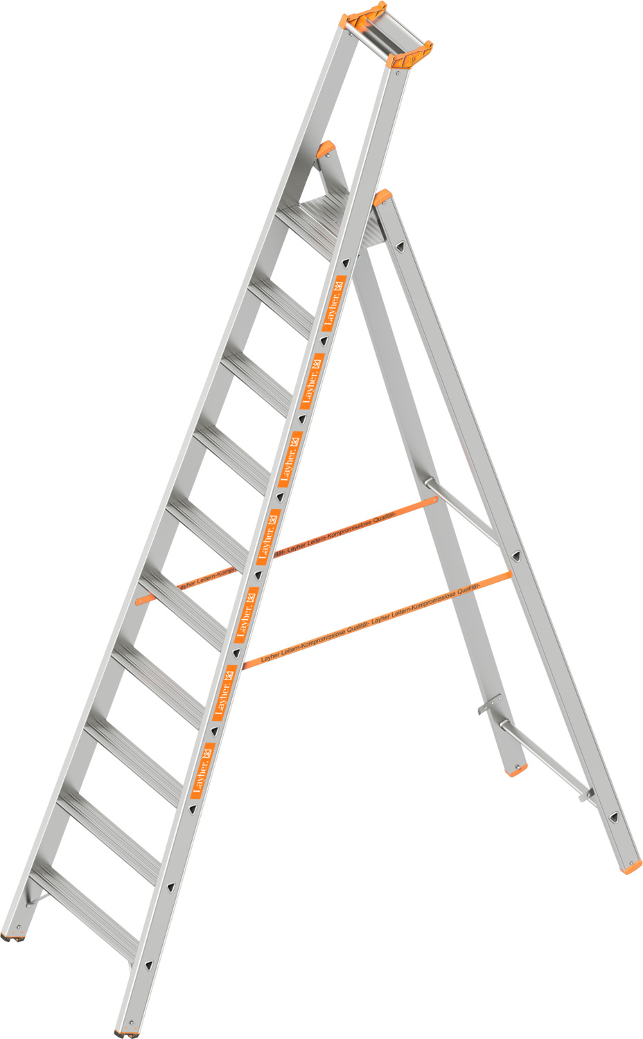 Layher Stufenstehleiter einseitig begehbar TOPIC 1064 10 Stufen