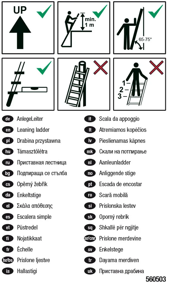 KRAUSE Etikett Info AnlegeLeitern (VE 5)