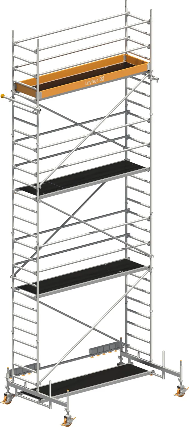 Layher Fahrgerüst Uni Standard P2 mit Erweiterung-Set Typ: 1401166 | SH: 6,35 m / AH: 8,35 m