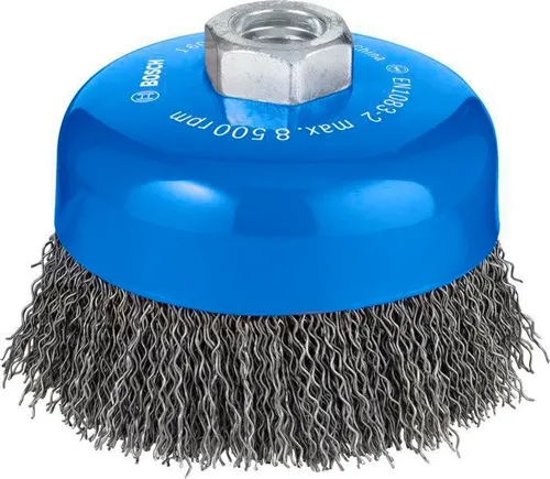 Bosch Topfbürste D.100mm Draht-St.0,5mm Stahldraht M14 max.Drehz.8500 1/min