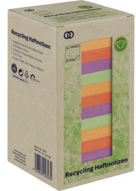 Soennecken Haftnotiz oeco 5875 RC 75x75mm 100Bl. sort. 16St.
