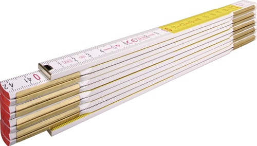 Gliedermaßstab 617 L.2m B.1,70cm mm/cm EG III Buchenholz weiß-gelb STABILA