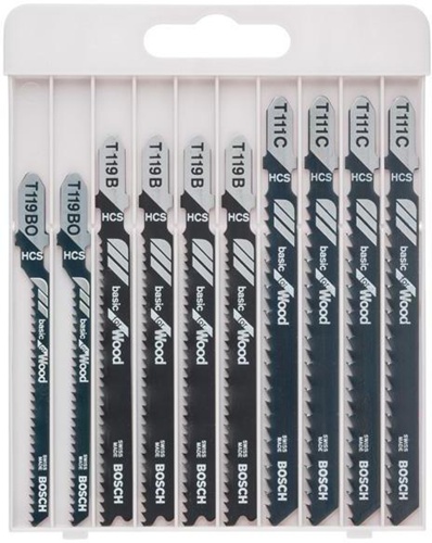 Bosch Stichsägeblatt-Set Basic for Wood 10-tlg.T 119 BO/T 119 B/ T 111 C 