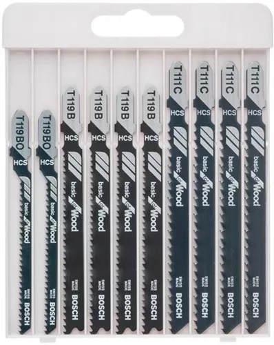 Bosch Stichsägeblatt-Set Basic for Wood 10-tlg.T 119 BO/T 119 B/ T 111 C