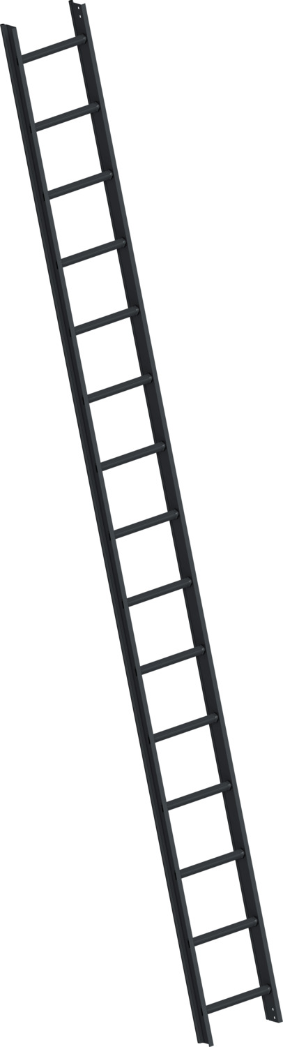 Layher Dachauflegeleiter 1051 gem. DIN 4567-4 15 Sprossen grau/RAL 7016