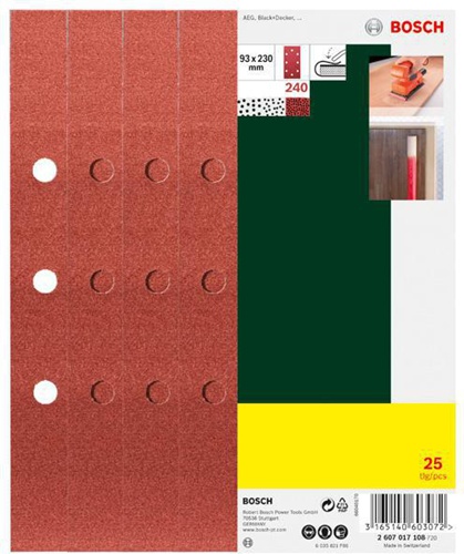 Bosch Schleifblattset 28-tlg.LxB 230x93mm Körnung 240 gespannt f.Schwingschl.