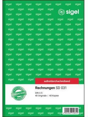 SIGEL Rechnung SD031 DIN A5 selbstdurchschreibend 2x40Blatt