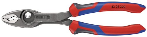 Frontgreifzange TwinGrip L.200mm pol.Comfort-Griff schwarz atram.KNIPEX