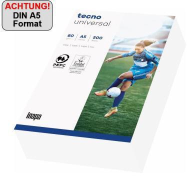 inapa tecno Kopierpapier Universal 2100011541 A5 500 Bl./Pack.