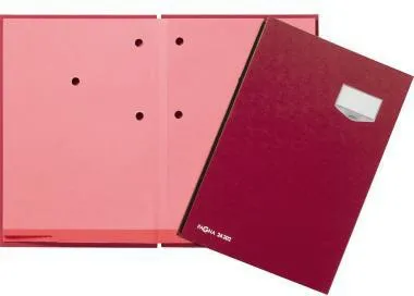PAGNA Unterschriftenmappe de Luxe 24202-01 20Fächer Pappe rot